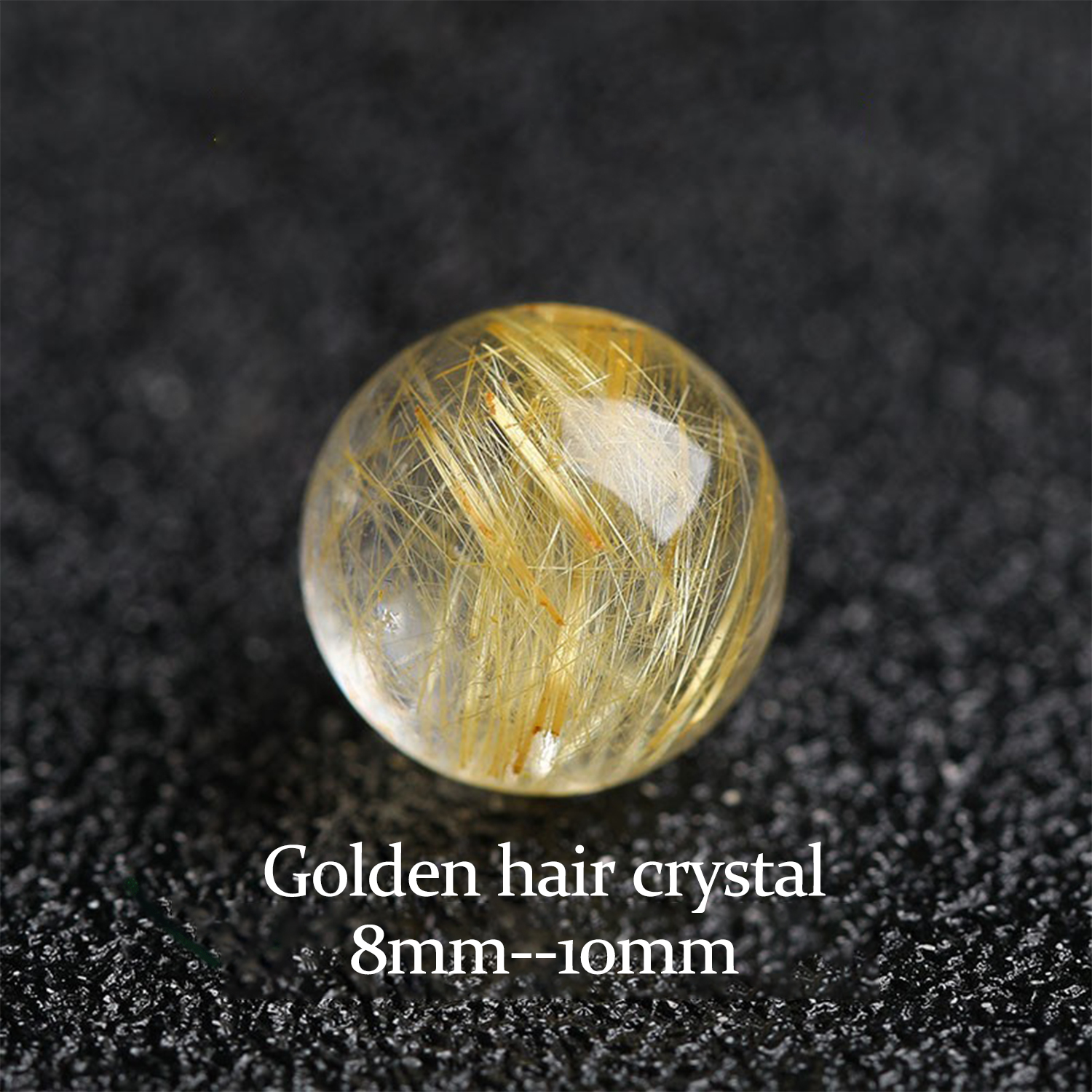 Natural golden hair crystal [1 bead]