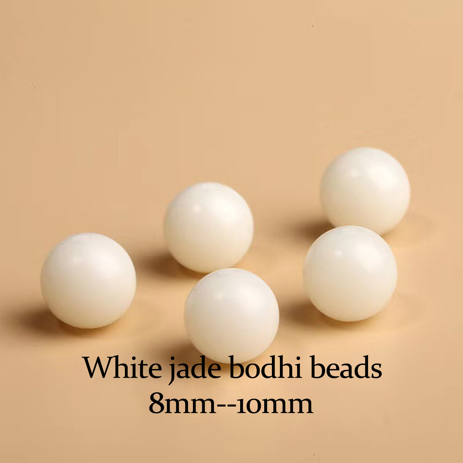 Natural white jade Bodhi beads [1 bead ]