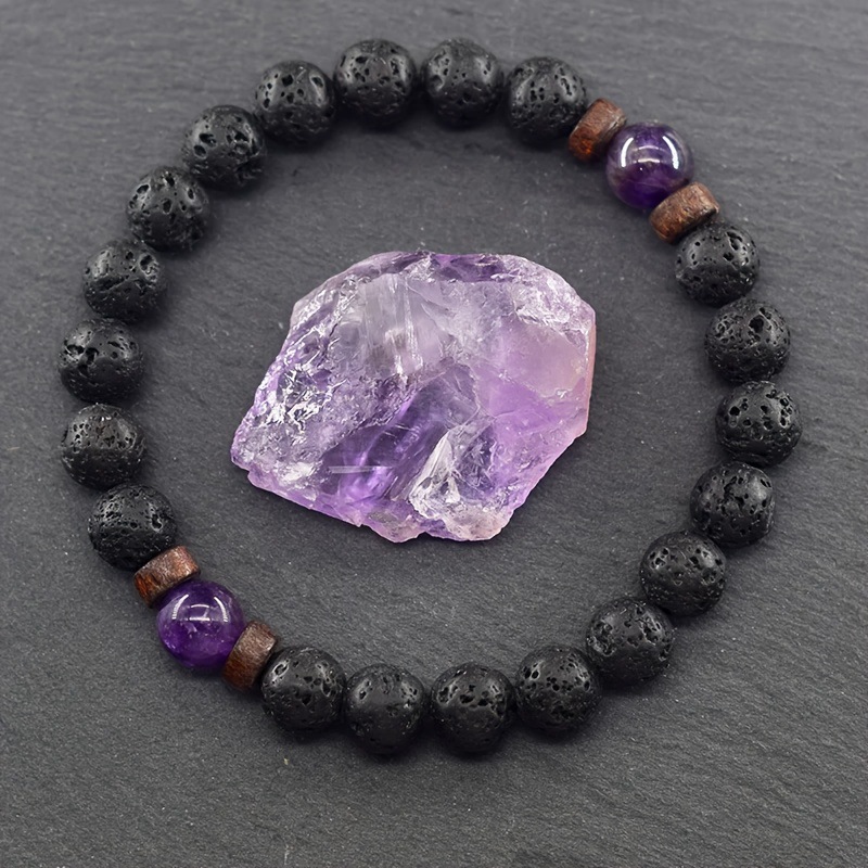 Best-selling men's volcanic stone bracelets