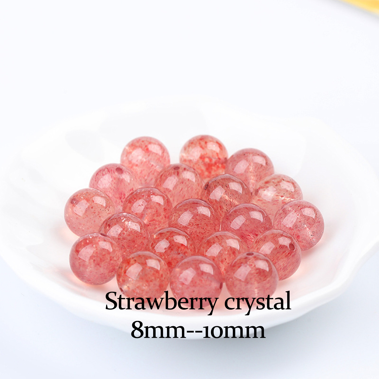 Natural strawberry crystal [1 bead]